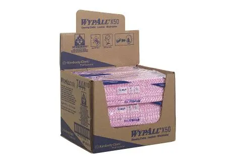 Kimberly-Clark: Салфетки Вайпол Х50 1сл 41,6х24,5см красные /пач.=50 шт.