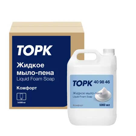 ТОРК: Мыло-пена Комфорт 5л для рук бесцв.прозрачное с ароматом свежести