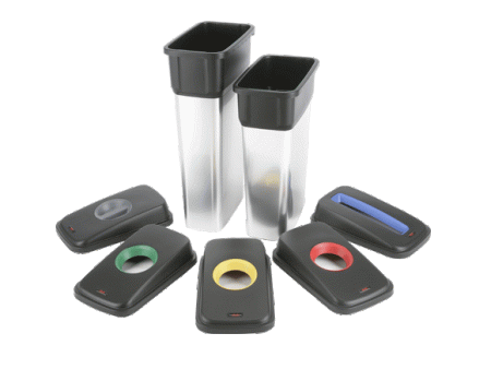 Vileda: Гео крышка для контейнера с отверстием для бумаги, черный-синий