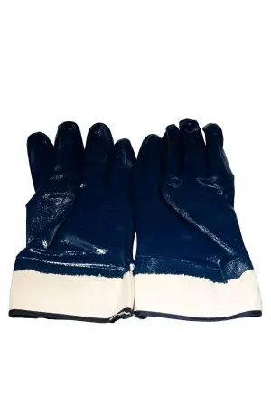 Перчатки: х/б с полным нитриловым покрытием, манжет крага