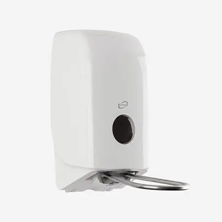 Фото №2 - Кеман: Диспенсер локтевой А5 1000мл под картриджи с пенным и жидким дозированием белый