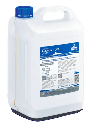 Фото №1 - Dolphin: Промнова Алкалайн Ф Дез 5л средство на основе ЧАС для мойки оборудования