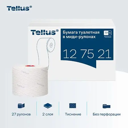 Фото №9 - ТОРК: Tellus Бумага туалетная T6 Премиум 2сл 90м/9,9 миди белая