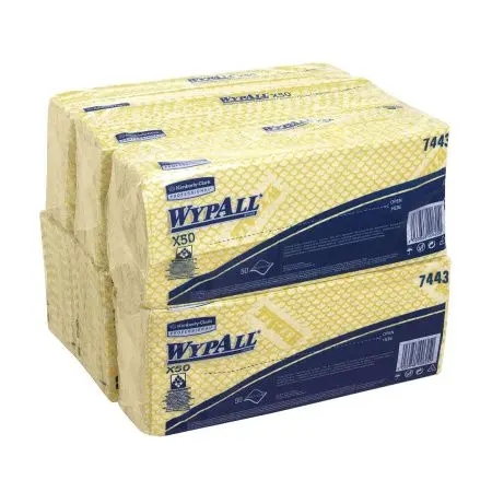 Kimberly-Clark: Салфетки Вайпол Х50 1сл 41,6х24,5см желтые /пач.=50 шт.