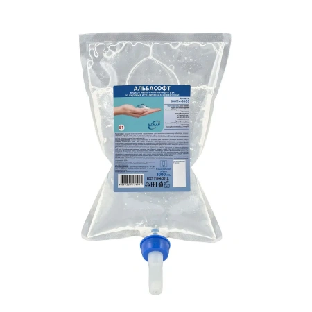 Кеман: Мыло-очиститель жидкое АЛЬБАСОФТ 1000 мл от жировых и технических загрязн. в картридже S1