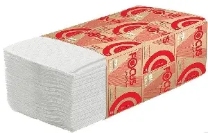 Хаят: Полотенца бумажные Z 3сл 125л 21,5х24см ФОКУС ПРЕМИУМ белые