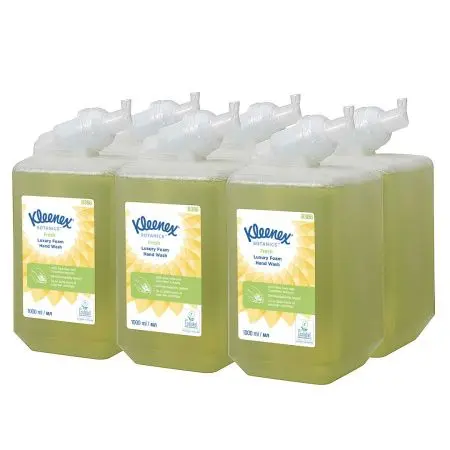 Kimberly-Clark: Мыло Клинекс 1л пенное Люкс Фреш экстракт алоэ-вера / огурец