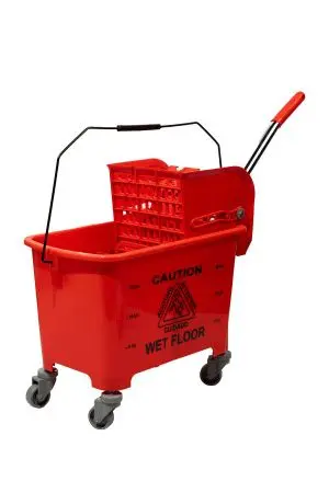 Фото №1 - Вик: Тележка 1х20 пластик с отжимом красная MRY