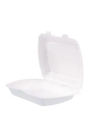 Фото №1 - Одноразовая продукция: Контейнер Ланч-бокс 1 секц 247х210х66 мм белый /пач.=100 шт.