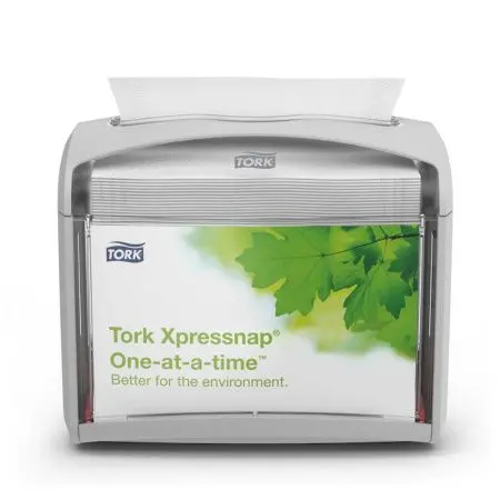 Tork: Диспенсер N4 Interfold для салфеток серый настольный на 200шт