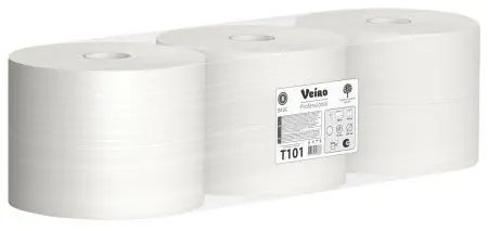 VEIRO: Бумага туалетная 1сл 450м/9,4 Basic натуральный