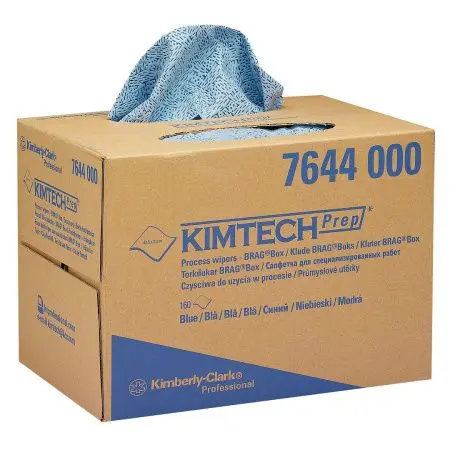 Kimberly-Clark: Салфетки Кимтех 1сл 30,5х42,5см протирочные голубые BRAG* Box /пач.=160 шт.