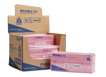 Kimberly-Clark: Салфетки Вайпол Х50 1сл 41,6х24,5см красные /пач.=50 шт.